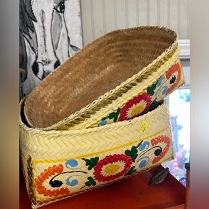Hand painted baskets